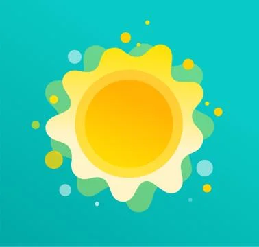 Summer fun background, sun illustration and banner design. Sale poster Stock Illustration