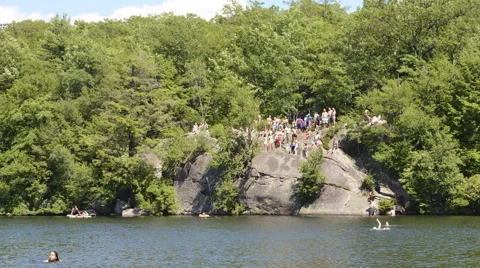 Summer fun at the lake time lapse HD 1080 Stock Footage 39962345