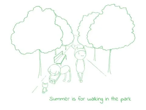 Summer fun park Stock Illustration