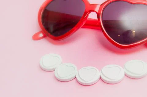 Summer fun, Summertime objects on a light pastel background Stock Photos