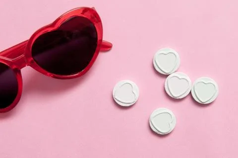 Summer fun, Summertime objects on a light pastel background Stock Photos