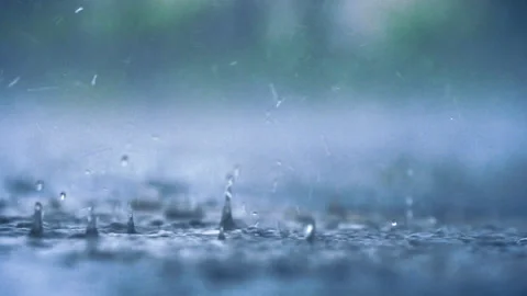 Summer funny rain. Short beautiful footage with water drops and splashes Stock Footage 280998072
