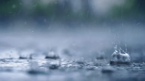 Summer funny rain. Short beautiful footage with water drops and splashes Stock Footage 280998177