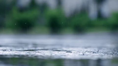 Summer funny rain. Short beautiful footage with water drops and splashes Stock Footage 280998247