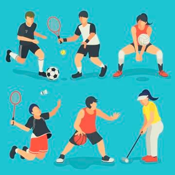 Summer game events Stock Illustration