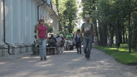 Summer garden cafe excursion 動画素材 53168806