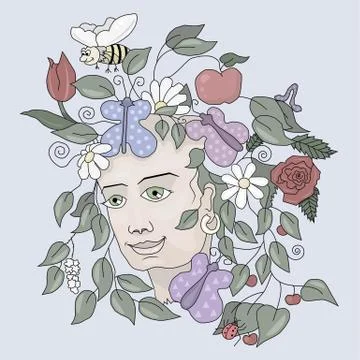 Summer garden Stock Illustration