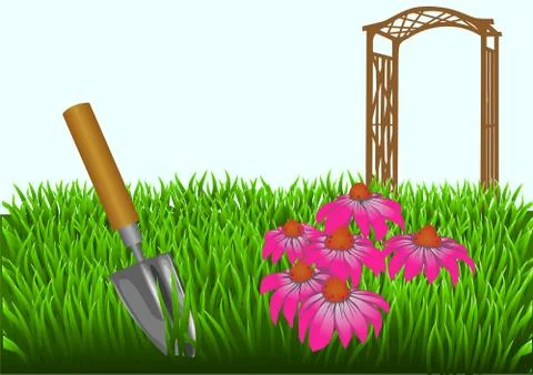 Summer gardening Stock Illustration