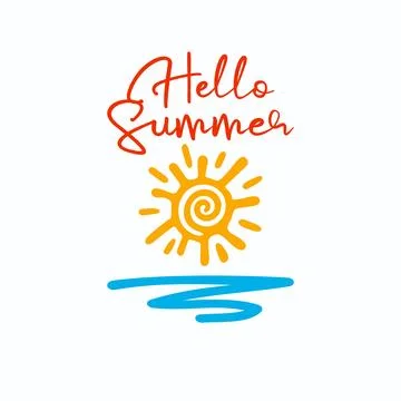 Summer gift logo Illustrazione stock