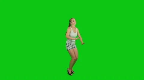 Summer girl dancing Stock Footage 11295368