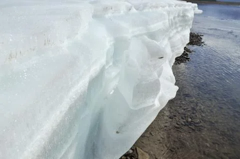 Summer glacier ice. Stock Photos