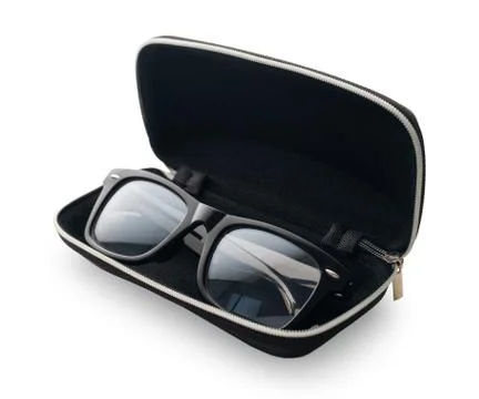 Summer glasses in a case Stock Photos