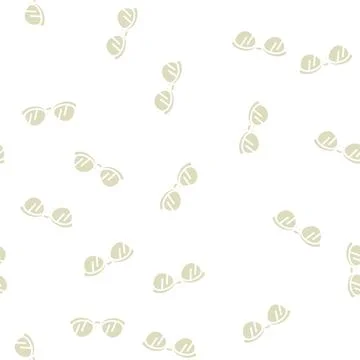 Summer glasses frame glyph seamless pattern Stock Illustration