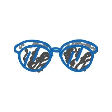 Summer glasses frame icon doodle illustration Stock Illustration