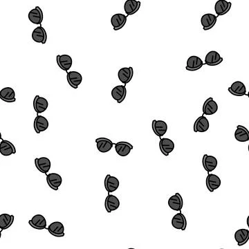 Summer glasses frame vector seamless pattern Stock Illustration