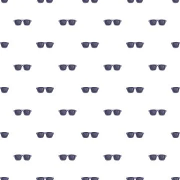 Summer glasses pattern, cartoon style Stock Illustration