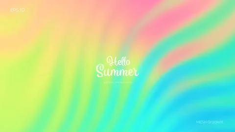 Summer gradient background. Tropical bright colorful summer colors. Green, bl Stock Illustration