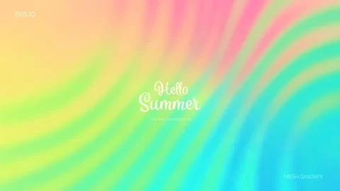 Summer gradient background. Tropical bright colorful summer colors. Green, .. Stock Illustration