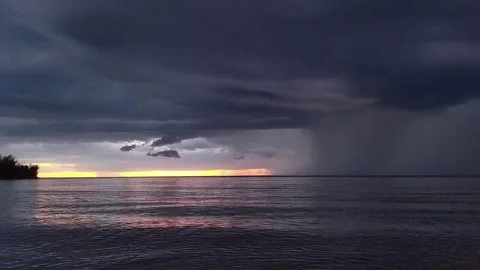 Summer Great Lakes Thunderstorm Video stock 277417247