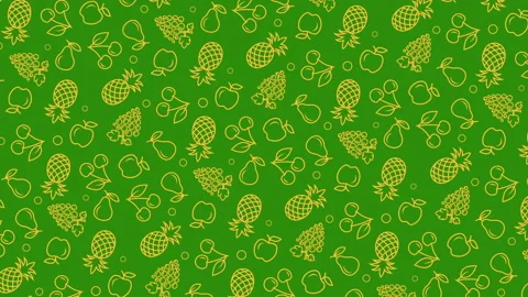 Summer green background with fruit Stock Footage 109344908