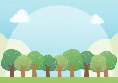 Summer green forest background 2 Stock Illustration