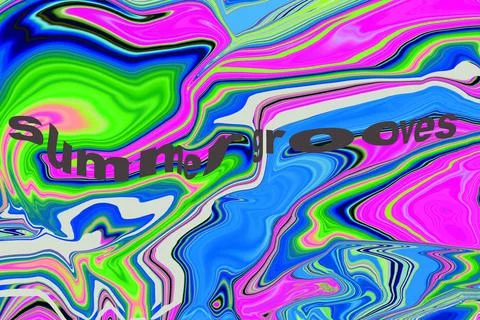 SUMMER GROOVES WAVY TYPOGRAPHY Stock Illustration