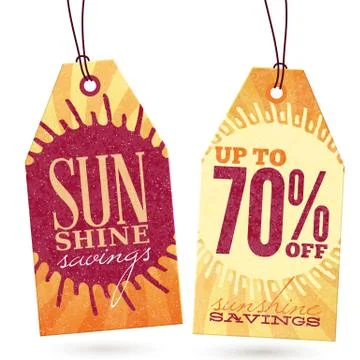 Summer hang tags Stock Illustration