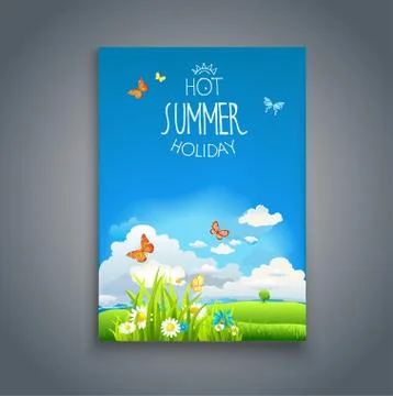 Summer happy template Stock Illustration