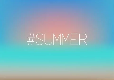 Summer hashtag poster Illustrazione stock