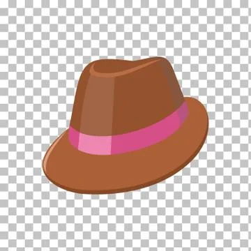 Summer Hat Isolated on Checkered Background Stock Illustration