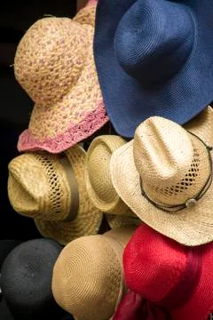 Summer hats Stock Photos