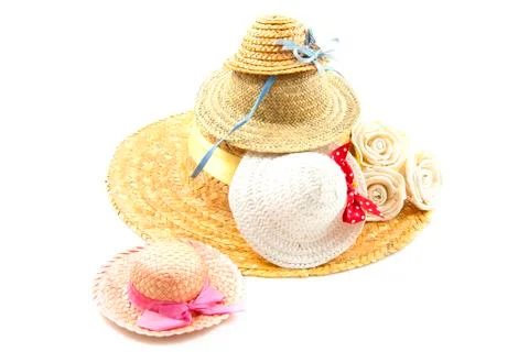 Summer hats Stock Photos