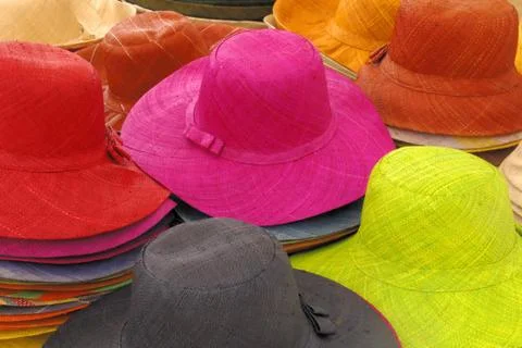 Summer hats Stock Photos