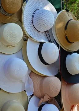 Summer hats Stock Photos