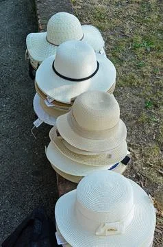 Summer hats Stock Photos