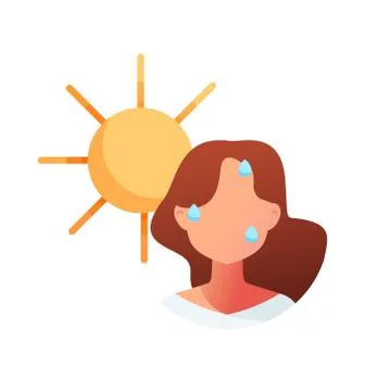 Summer heat. Sunstroke. Stock Illustration