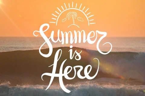 Summer is here vector Illustrazione stock