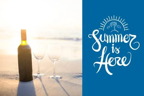 Summer is here vector Foto stock
