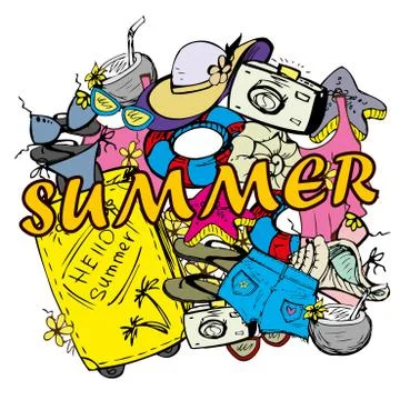 Summer holiday background Stock Illustration