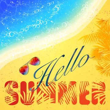 Summer holiday background Stock Illustration