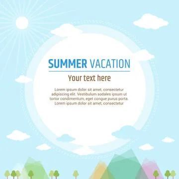 Summer holiday banner background in vector Stock Illustration