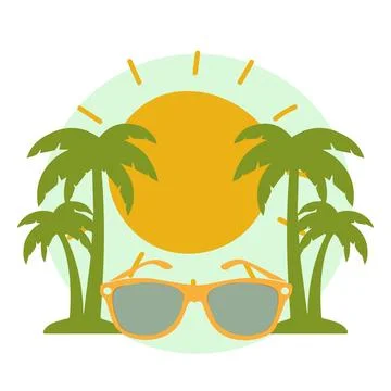 Summer holiday beach vacation theme Illustrazione stock