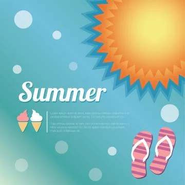 Summer holiday card, vector Stock Illustration