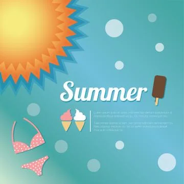 Summer holiday card, vector Stock Illustration