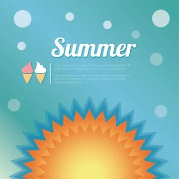 Summer holiday card, vector Stock Illustration