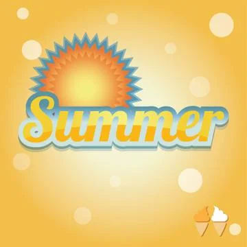 Summer holiday card, vector Stock Illustration