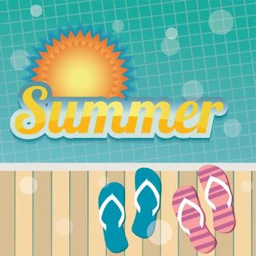 Summer holiday card, vector Stock Illustration