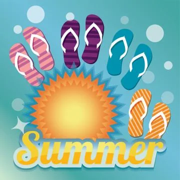 Summer holiday card, vector Stock Illustration