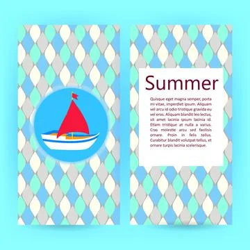 Summer holiday flyer Illustration