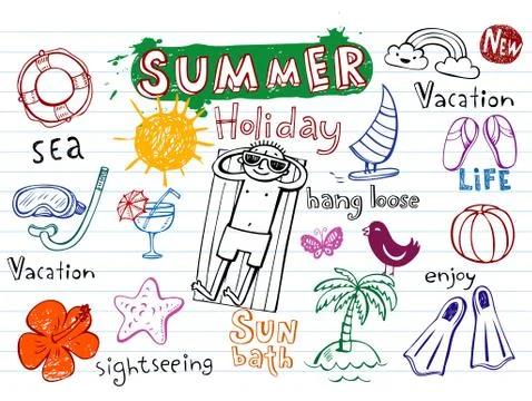 Summer holiday Illustrazione stock
